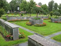 Vy över Gävle gamla kyrkogård.